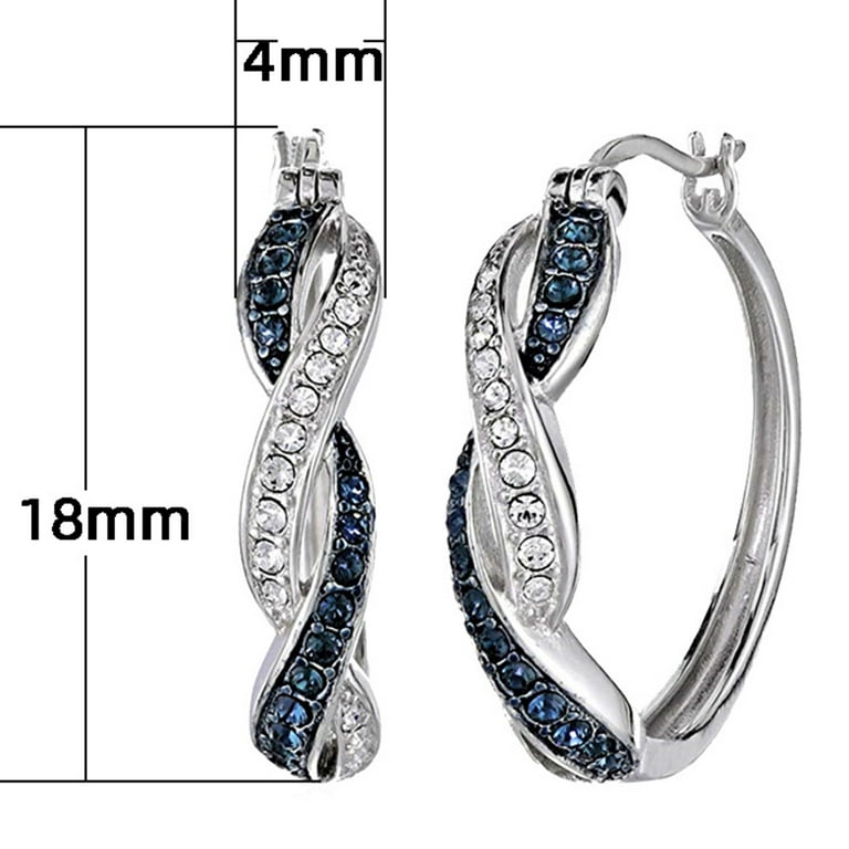 Details about   Very Sparkling Diamante Rhinestone Silver  Bling Earrings *UK* 